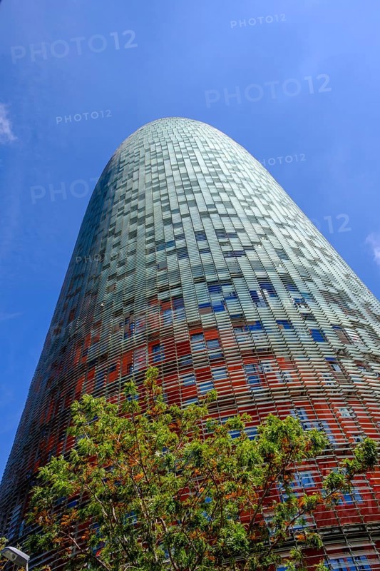 Torre Glories, alias Torre Agbar, Barcelona, Catalonia, Spain, Europe