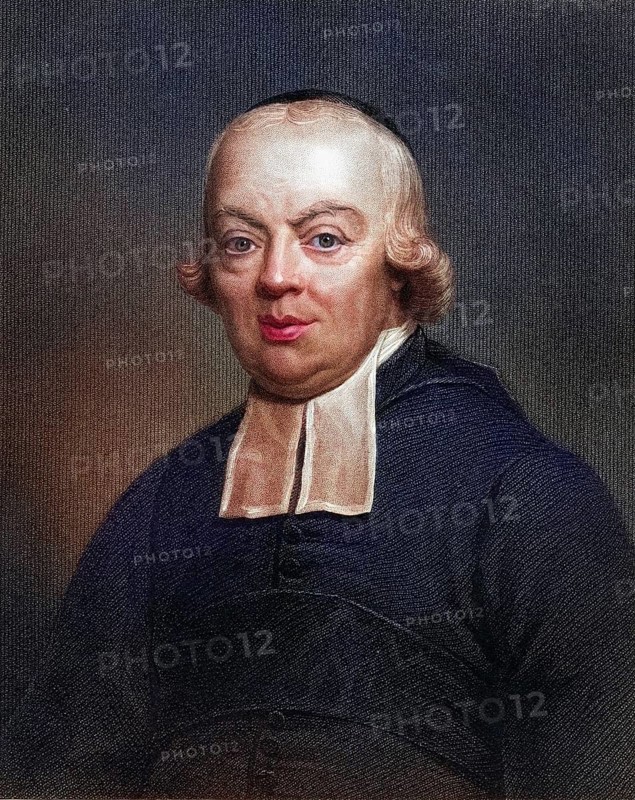 Charles Michel De L'Epee.1712-1789, Abbe De L'Epee. Philanthropic priest and inventor of the sign alphabet for teaching the deaf and dumb. From the book Gallery of Portraits, 1833, Historical, digitally restored reproduction from a 19th century original, Record date not stated