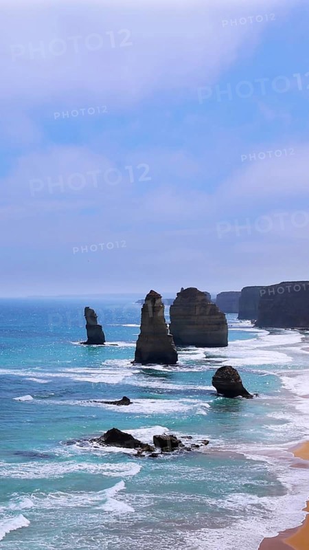 Twelve Apostles national park landscape in Australia near Melbourne, Razorback and Loch Ard Gorge