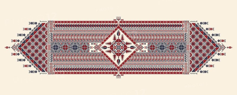 Tatreez, decorative Palestinian embroidery symbol