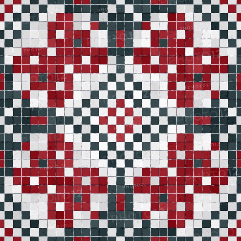 Mosaic tiles background, seamless vector pattern