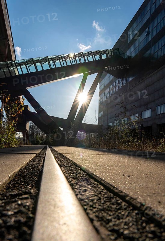 Zollverein Coal Mine World Heritage Site, escalator to the Ruhr Museum in the former coal washing plant, Essen