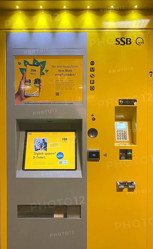 New ticket vending machine, ticket machine, ticket terminal, SSB, Stuttgarter Straßenbahnen AG, VVS, Verkehrsverbund Stuttgart, Stuttgart, Baden-Württemberg, Germany, Europe