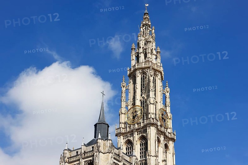 Tower of the Cathedral of Our Lady, Onze-Lieve-Vrouwekathedraal, Gothic, UNESCO World Heritage Site, Antwerp, Belgium, Europe