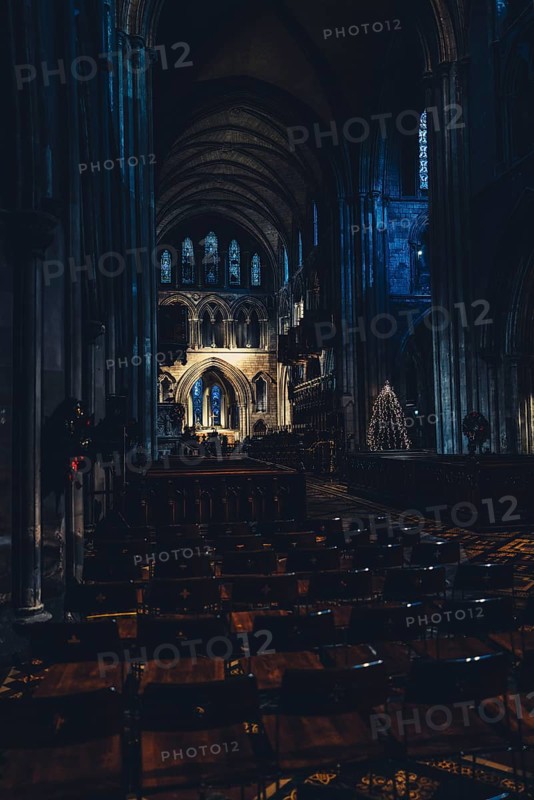 St patrick cathedral in Dublin at Christmas time in Ireland