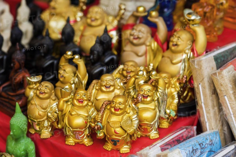 Buddha sculptures at Wat Phra Yai, Buddhist temple, Big Buddha temple, religion, Buddhism, figure, statue, sculpture, worship, God, sacred, world religion, spiritual, Buddha, Asian, deity, human figure, monument, sage, wisdom, image, religious, travel, tourism, art, history, cultural history, cult, icon, gold, golden, gilded, culture, peaceful, faith, monument, public, Koh Samui, Thailand, Asia