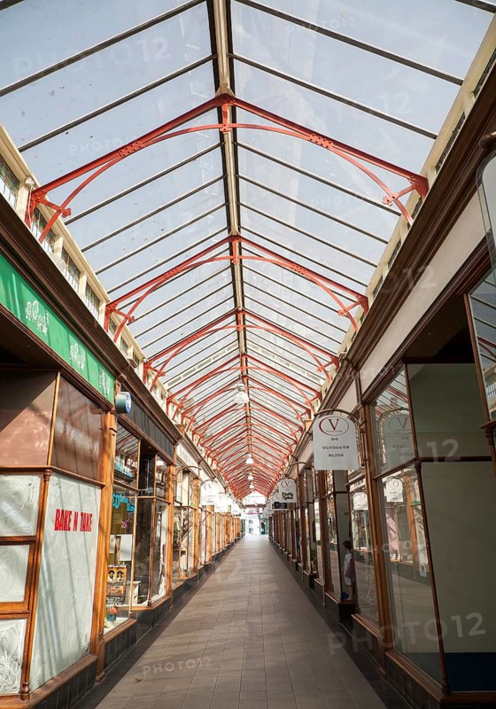 The nineteenth century Victoria Arcade covered shopping area, Great Yarmouth, Norfolk, England, United Kingdom, Europe