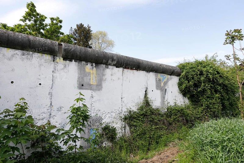 Remains of the Berlin Wall at the St Hedwig and French Cathedral cemeteries in Berlin Mitte, 01.05.2019