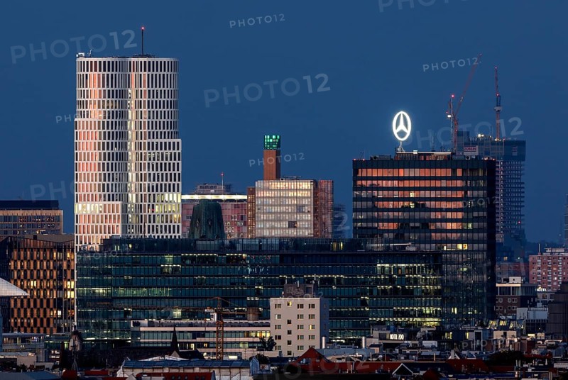 Berlin City West with the Walldorf Astoria Hotel, the Upper West building and the Europa Centre, 23.08.2023