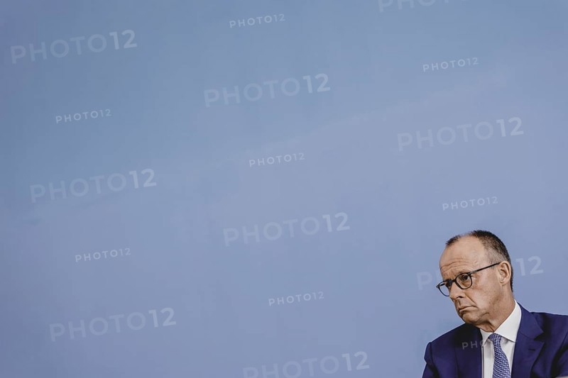 Friedrich Merz, CDU party chairman, at the Federal Press Conference on the consequences of Solingen. Berlin, 27.08.2024