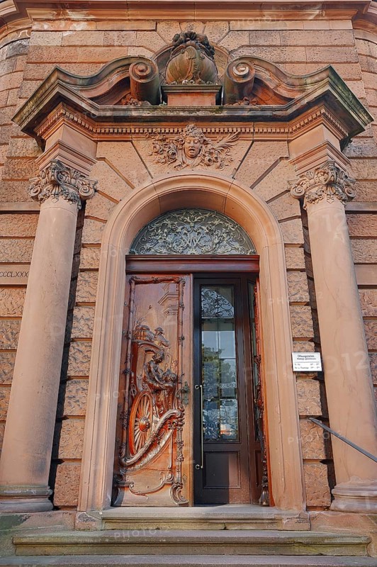 Entrance of the Museum Kunsthaus Heylshof, Worms, Rhineland-Palatinate, Germany, Europe