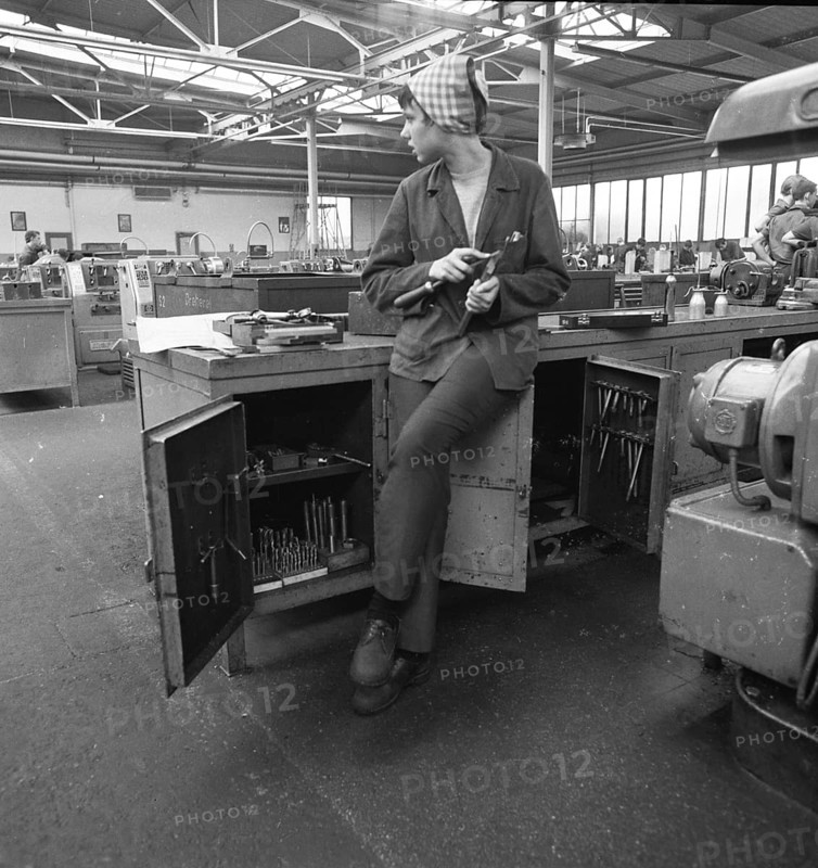 DEU, Germany, Dortmund: Personalities from politics, business and culture from the years 1965-71. Dortmund. Hoesch AG Westfalenhütte. Apprentice training ca. 1965-6, Europe