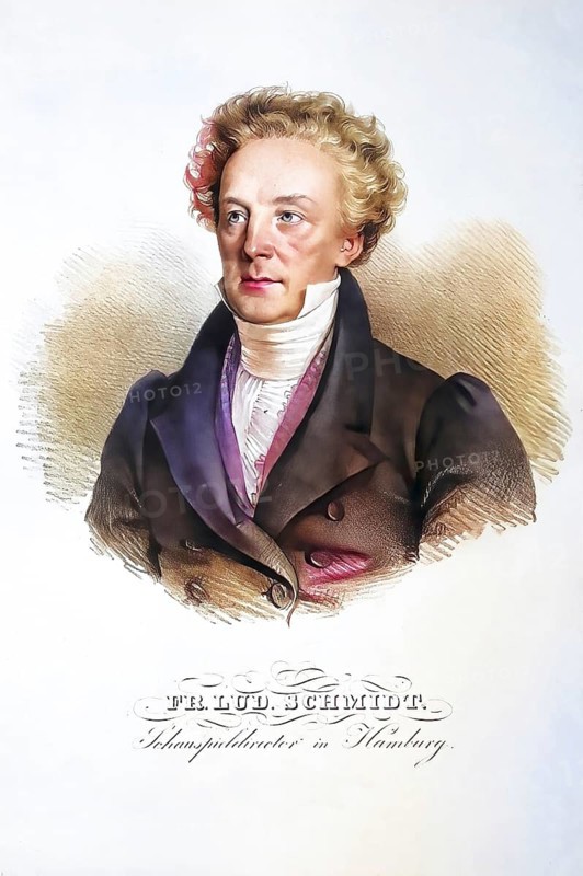 Franz Ludwig Schmidt (1772-1841), theatre director in Hamburg, Historical, digitally restored reproduction from a 19th century original, Record date not stated