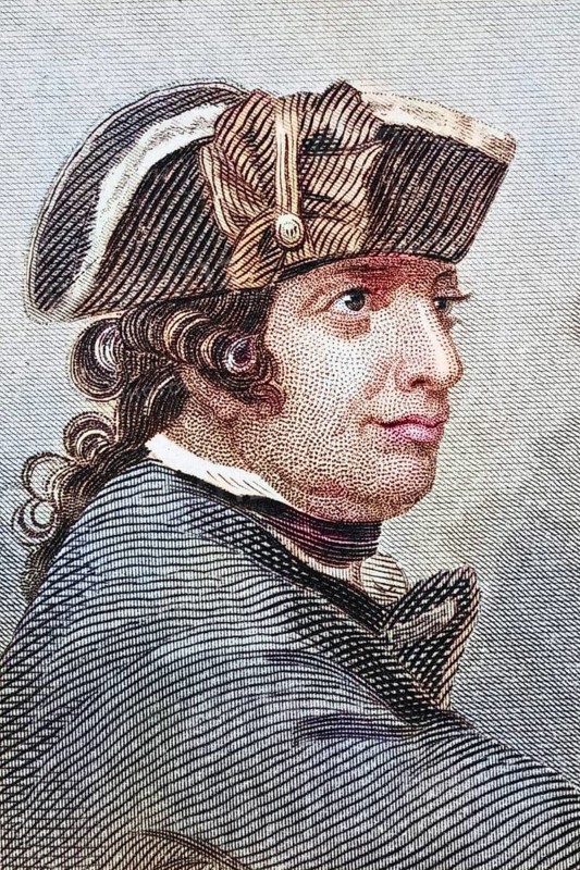 Esek Hopkins, 1718 -1802, Commander-in-Chief of the Fleet during the American Revolutionary War, Illustration from Gallery of Historical Portraits, published around 1880, Historical, digitally restored reproduction from a 19th century original, Record date not stated