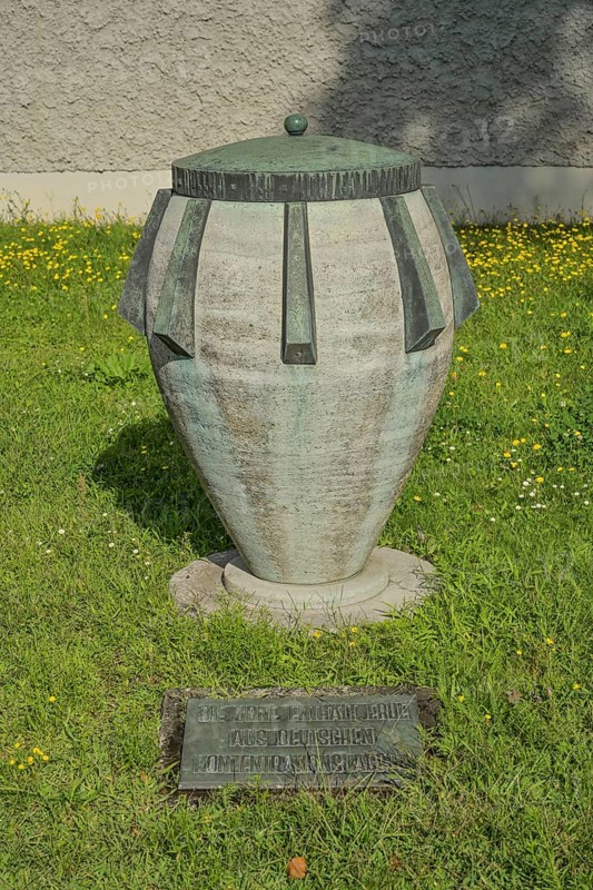 Urn with soil from German concentration camps, Plötzensee Memorial, Hüttigpfad, Charlottenburg-Nord, Berlin, Germany, Europe