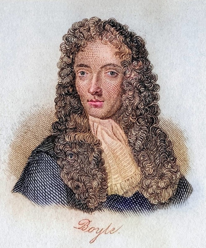 Robert Boyle, 1627-1691, Anglo-Irish chemist and natural philosopher, Historical, digitally restored reproduction from a 19th century original, Record date not stated
