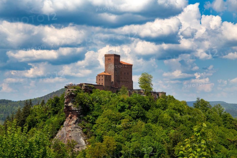 View of Trifels Castle near Annweiler (Palatinate Forest, Germany)