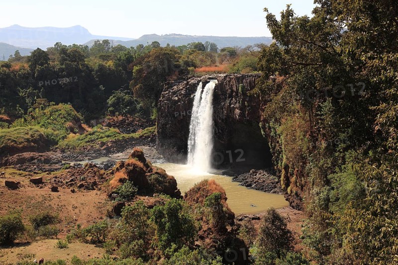 Ahamra region, the Blue Nile waterfall, in the highlands of Abyssinia, Blue Nile, Tis Issat waterfall, Ethiopia, Africa