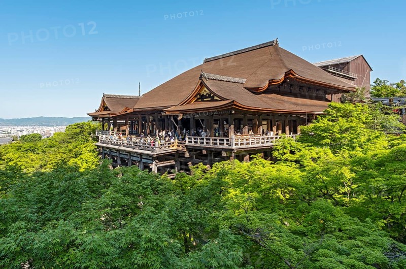 Main hall, Kiyomizu-dera temple, Kyoto, Japan, Asia