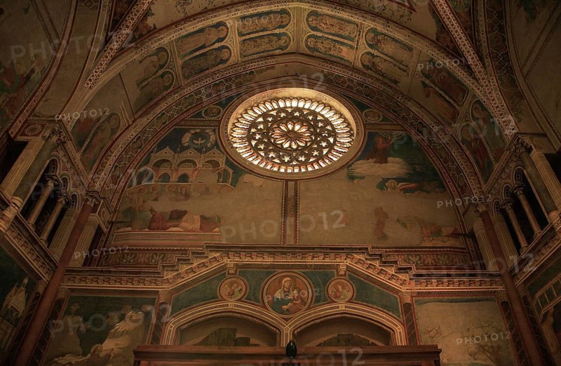 Basilica of San Francesco, nave of the upper church, Assisi, Umbria, Italy (for editorial use only)