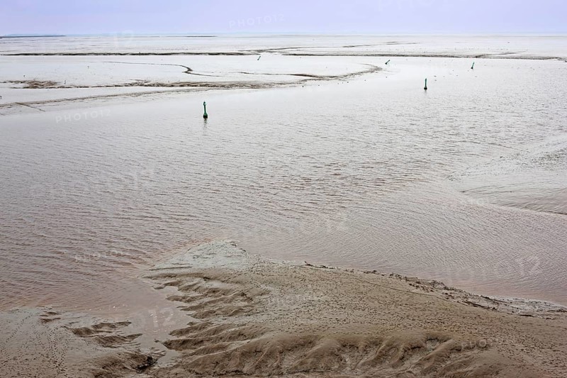 Low tide, mudflats, Dollart, Nieuwe Statenzijl, Netherlands
