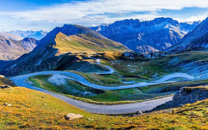 Route des Grandes Alpes, pass Col du Galibier, Departement Hautes-Alpes, Savoier Alps, region Provence-Alpes-Côte d'Azur, France, Europe