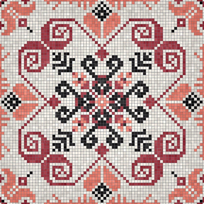 Mosaic tiles background, seamless vector pattern