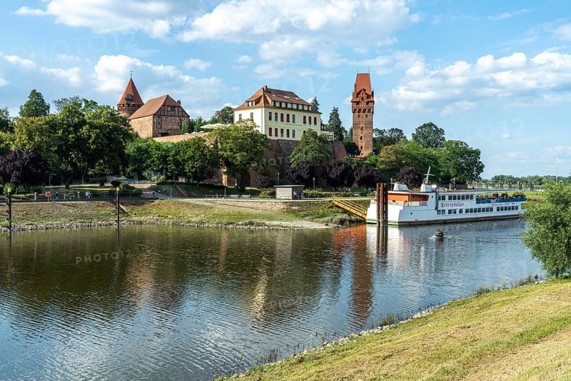 Tangermünde Castle on the Tangier and Elbe rivers in Tangermünde, Saxony-Anhalt, Germany, Europe
