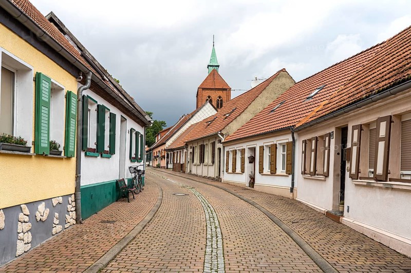 Old town with St George's Church in Arneburg, district of Stendal, Saxony-Anhalt, Germany, Europe