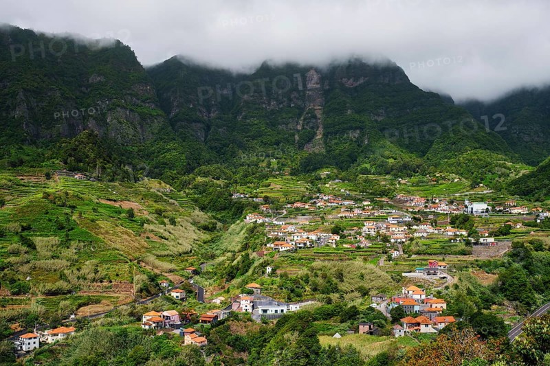 Sao Vicente village in green valley on Madeira island, Portugal, Europe