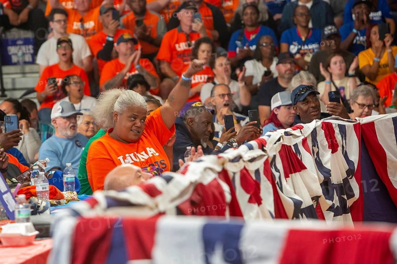 Detroit, Michigan, USA, 2 September 2024, Union members attended a Kamala Harris campaign rally on Labor Day, North America