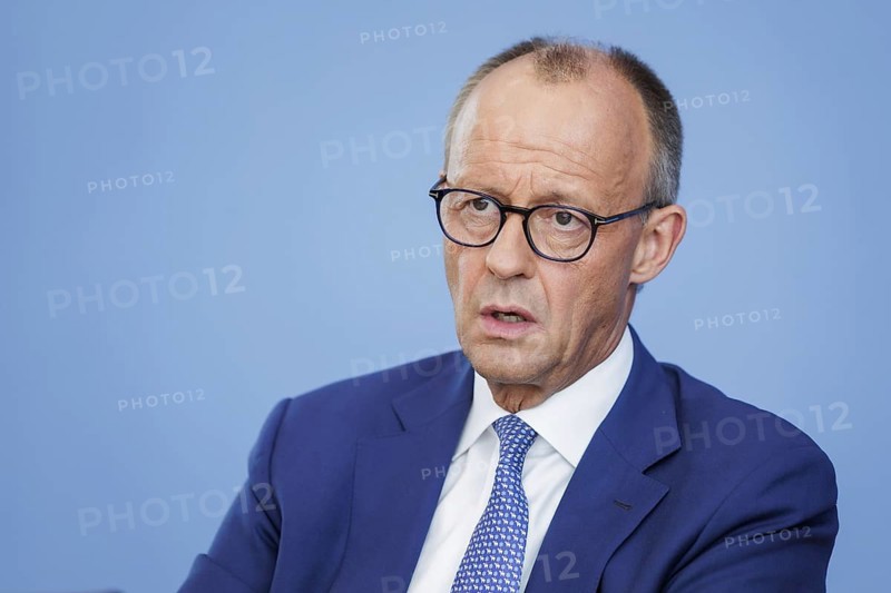 Friedrich Merz, CDU party chairman, at the Federal Press Conference on the consequences of Solingen. Berlin, 27.08.2024