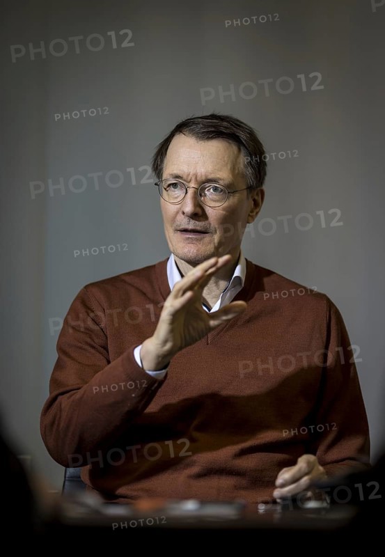 Karl Lauterbach (SPD), Federal Minister of Health, recorded during an interview at the Federal Ministry of Health
