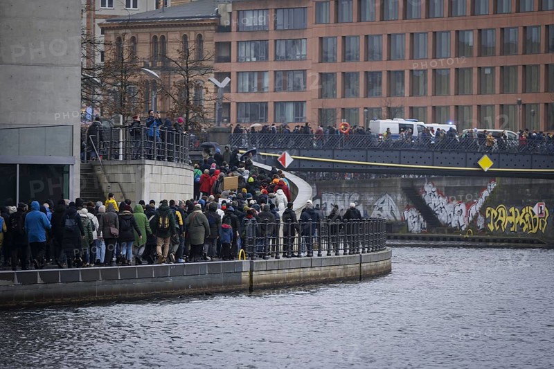 Demonstration at the Reichstag building under the slogan 'Äô We are the firewall'Äô. Organisers have registered 100, 000 people for demonstration against right-wing extremism in Berlin Berlin, 03.02.2024