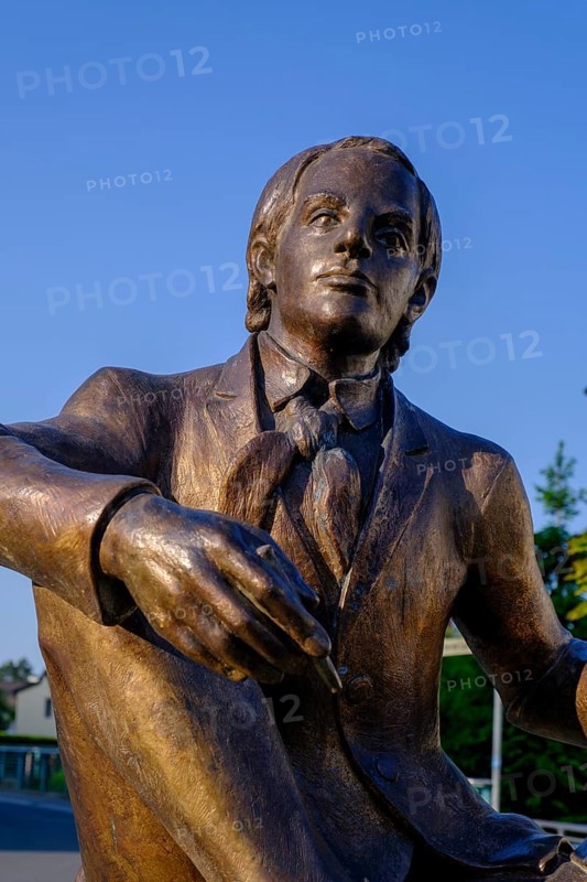 Monument to the poet Joseph Victor von Scheffel, Bad Staffelstein, Upper Franconia, Bavaria, Germany, Europe