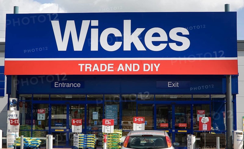 Wickes trade and DIY store entrance, Ipswich, Suffolk, England, United Kingdom, Europe