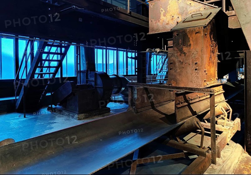 Zollverein Coal Mine Industrial Complex, interior view of the coal washing plant and path to the Ruhr Museum exhibition, Essen, Ruhr area, North Rhine-Westphalia, Germany, Europe