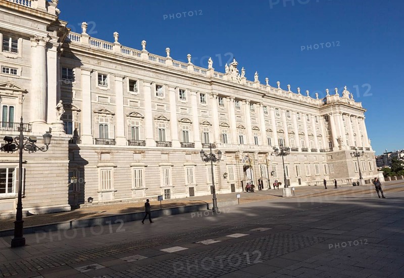 Frontage of Palacio Real royal palace, Madrid, Spain, Europe