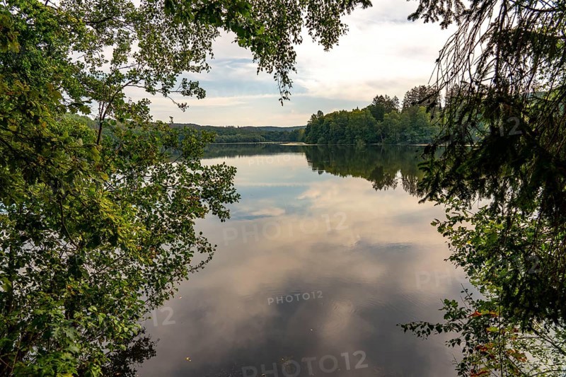 The Möhnesee, reservoir in the northern Sauerland, branch of the Hevesee, Kleine Schmalenau bay, North Rhine-Westphalia, Germany, Europe
