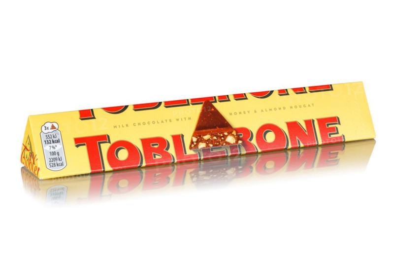 Toblerone chocolate from Tobler and Mondelez International clipping isolated isolated