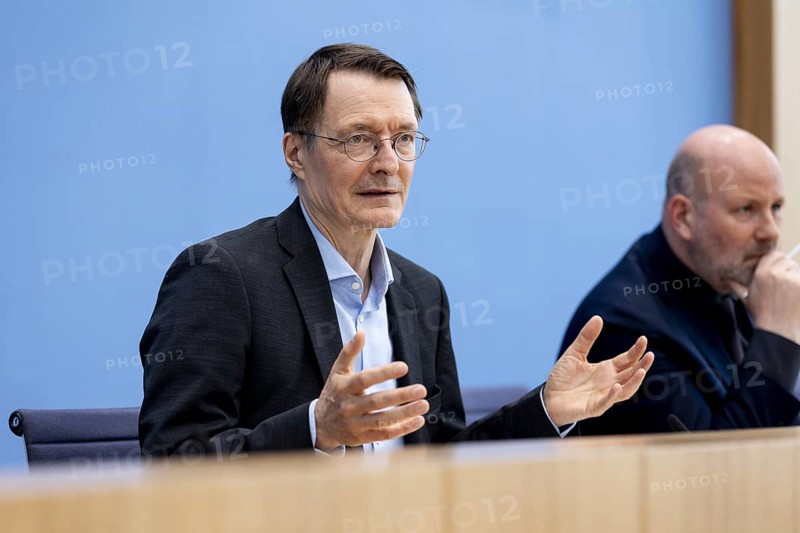 Karl Lauterbach (SPD), Federal Minister of Health, recorded during the press conference on the resolution on the Healthcare Reform Act (GVSG) at the Federal Press Conference in Berlin, 22 May 2024