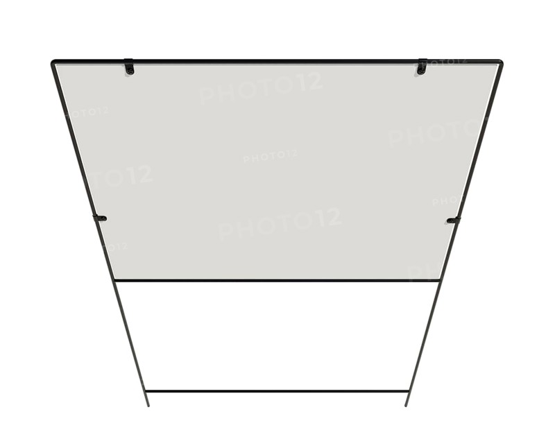 Blank real estate yard sign ready for your message and graphics isolated on a white background