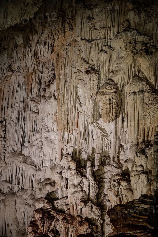 Stalactites in a stalactite cave, Terciopelo Cave, Barra Honda National Park, Costa Rica, Central America