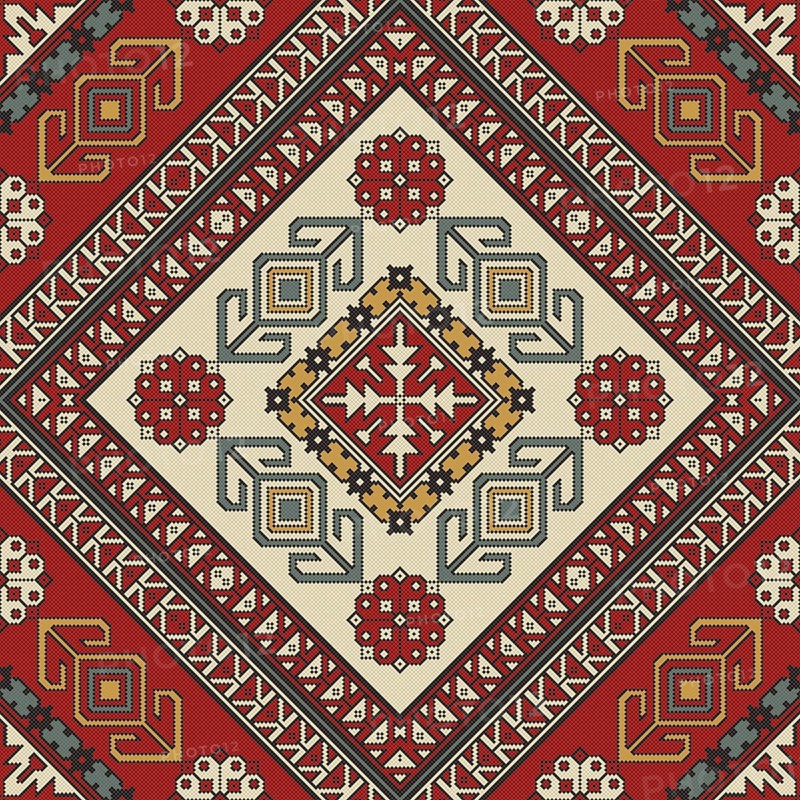 Persian seamless pattern, vector template design.