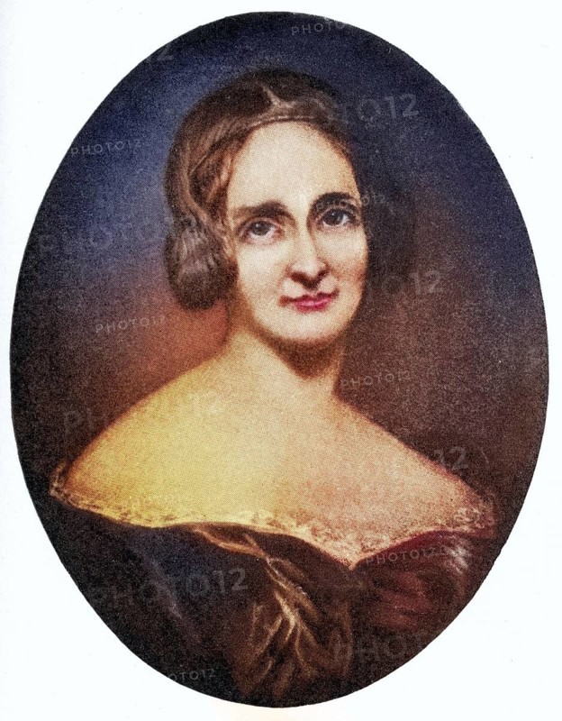 Mary Shelley née Mary Godwin (born 30 August 1797 in London, died 1 February 1851), often referred to as Mary Wollstonecraft Shelley, was an English writer of the early 19th century, Historical, digitally restored reproduction from a 19th century original, Record date not stated