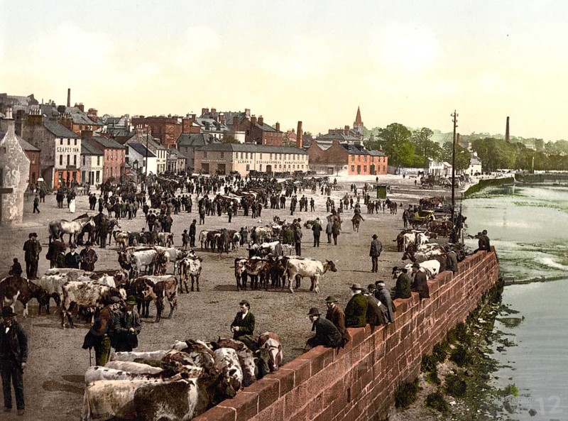 The Sands, Dumfries, Scotland, Historic, digitally restored reproduction from a 19th century original, Record date not stated