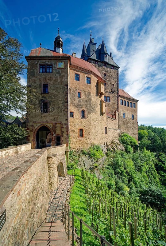 Kriebstein Castle, hilltop castle or Spornburg from the late Middle Ages on the River Zschopau, Kriebstein near Waldheim, Saxony, Germany, Europe