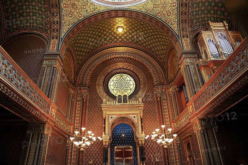 Interior view, Spanish Synagogue in the Josefstadt district of Prague, Czech Republic, Europe