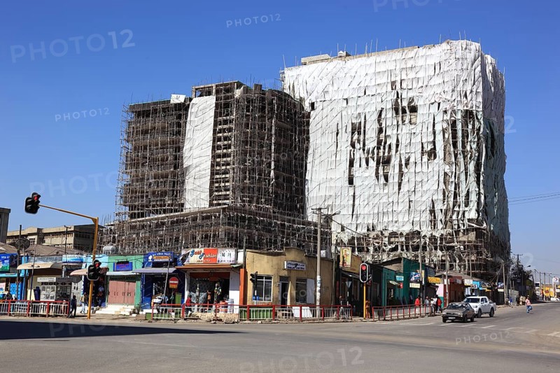 Addis Ababa, in the city centre, construction of high-rise buildings, Ethiopia, Africa