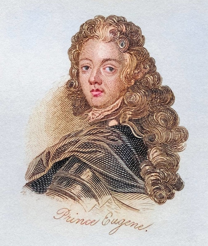Francois-Eugene, Prince of Savoy-Carignan, 1663, 1736, French general and military commander. From the book Crabbs Historical Dictionary, published 1825, Historical, digitally restored reproduction from a 19th century original, Record date not stated